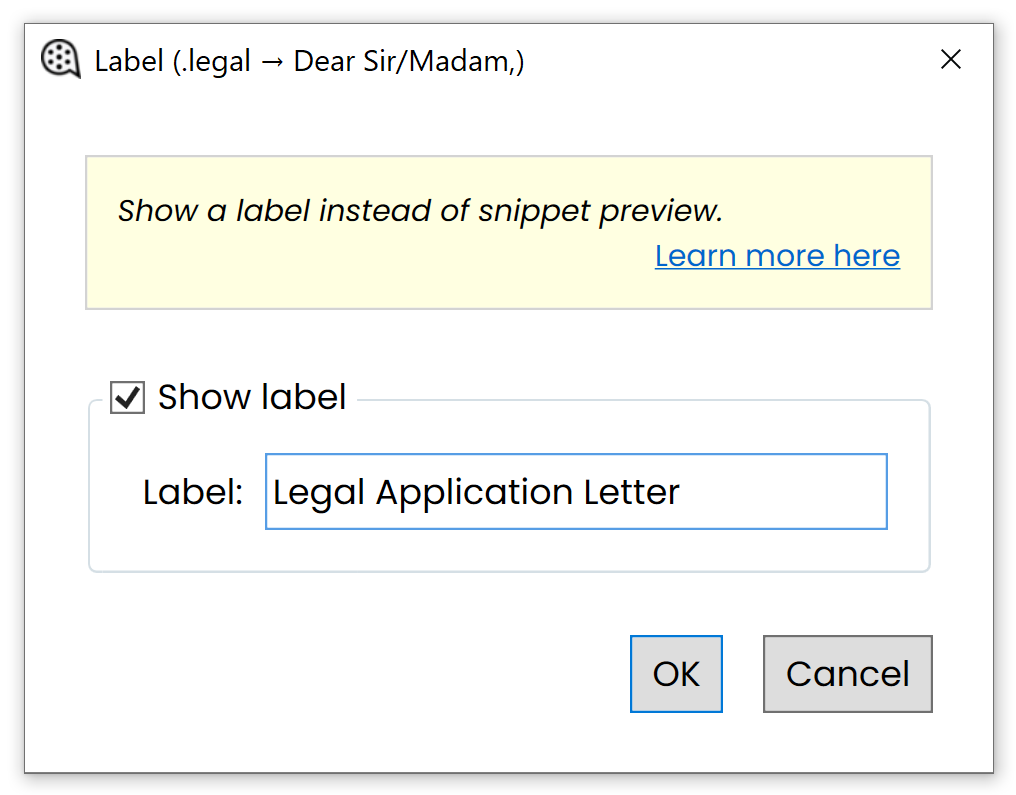 label icon
